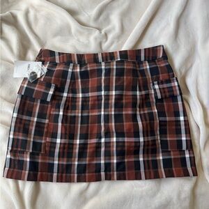 Forever 21 Plaid Mini Skirt - Black and Brown